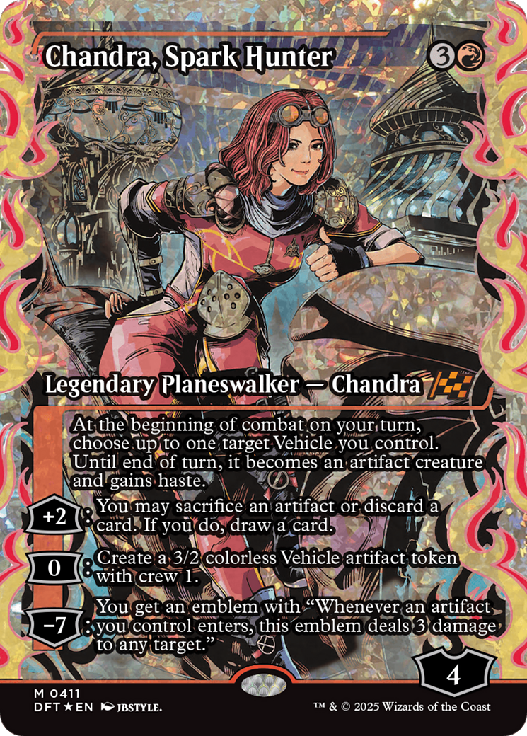Chandra, Spark Hunter (Showcase) (Fracture Foil) [Aetherdrift] | Good Games Cannington