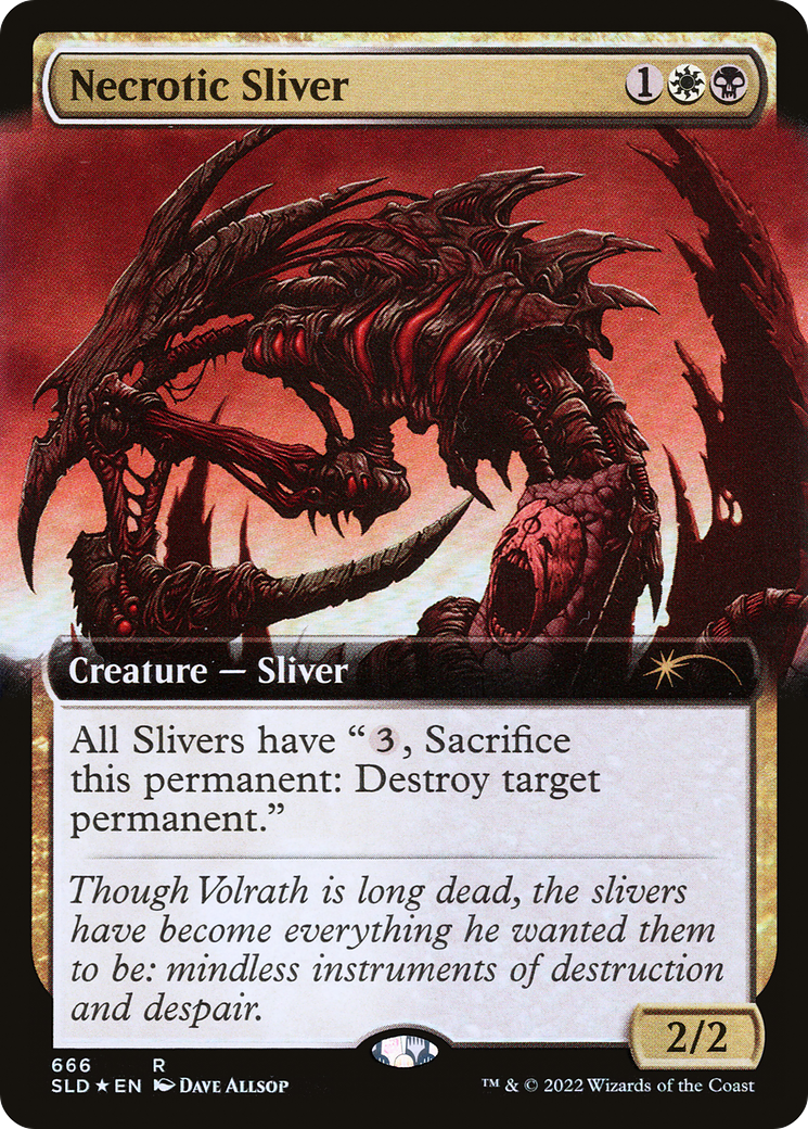 Necrotic Sliver (Extended Art) [Secret Lair Drop Promos] | Good Games Cannington