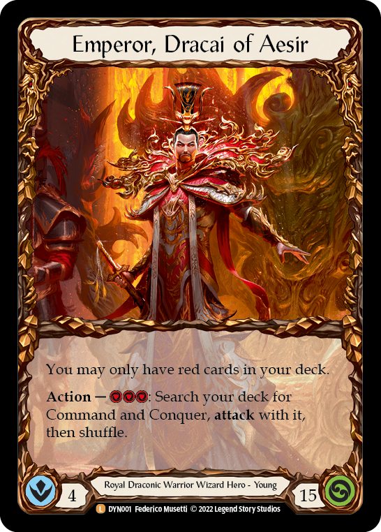 Emperor, Dracai of Aesir [DYN001] (Dynasty)  Rainbow Foil | Good Games Cannington
