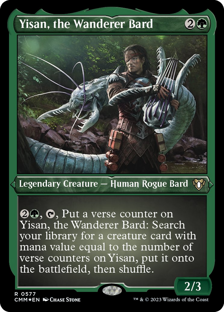 Yisan, the Wanderer Bard (Foil Etched) [Commander Masters] | Good Games Cannington