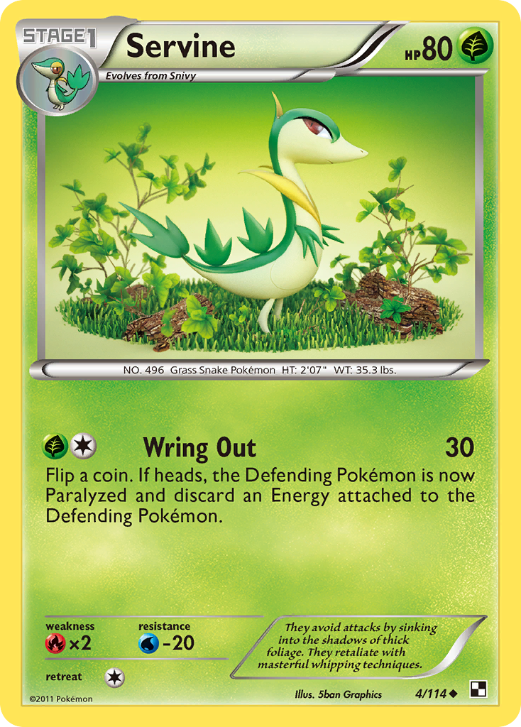 Servine (4/114) [Black & White: Base Set] | Good Games Cannington