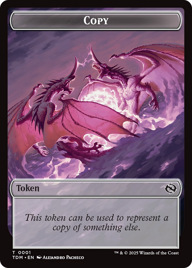 Karox Bladewing // Copy Double-Sided Token [Tarkir: Dragonstorm Commander Tokens] | Good Games Cannington
