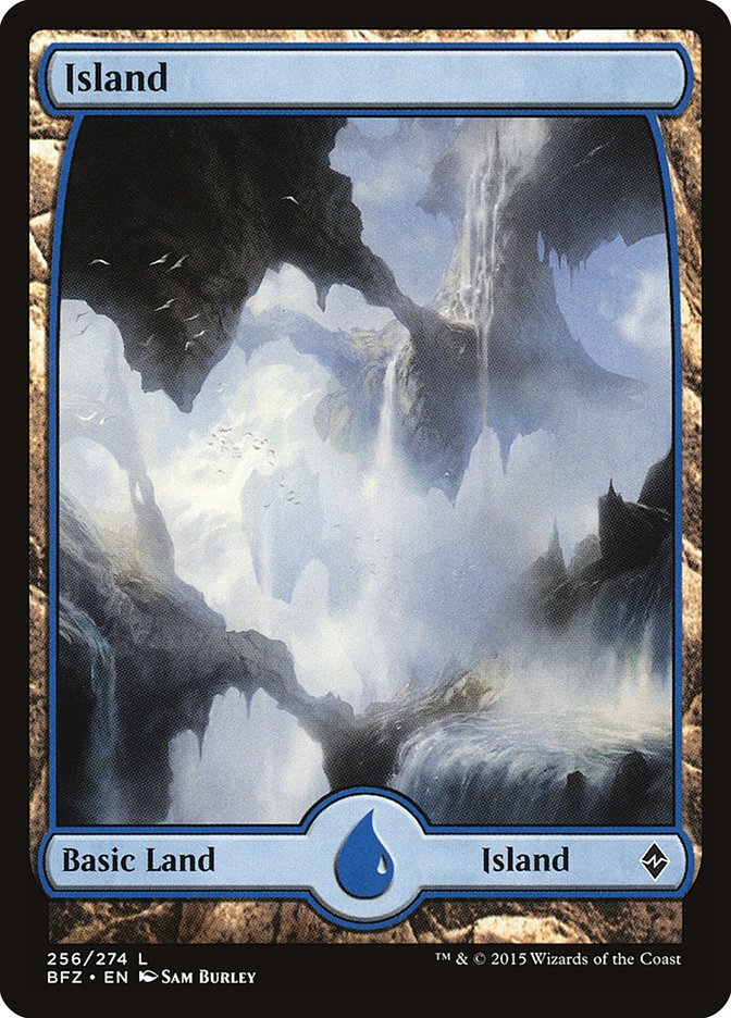 Island (256) (Full Art) [Battle for Zendikar] | Good Games Cannington