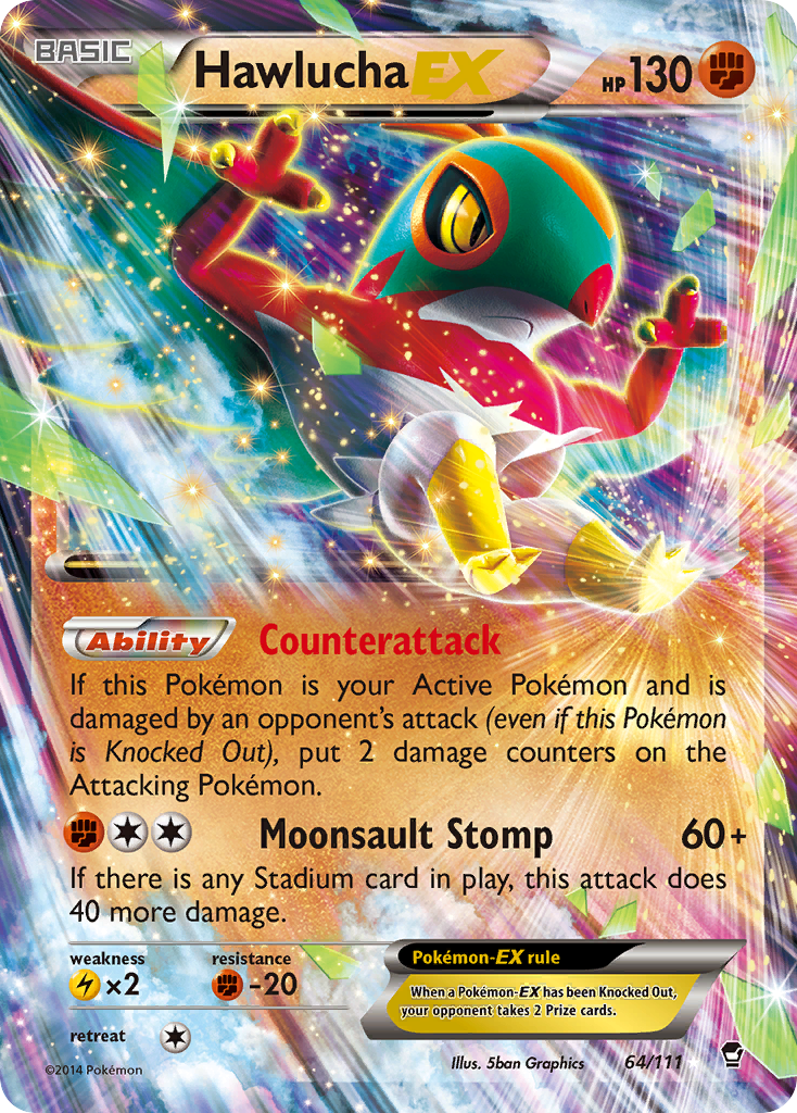 Hawlucha EX (64/111) [XY: Furious Fists] | Good Games Cannington