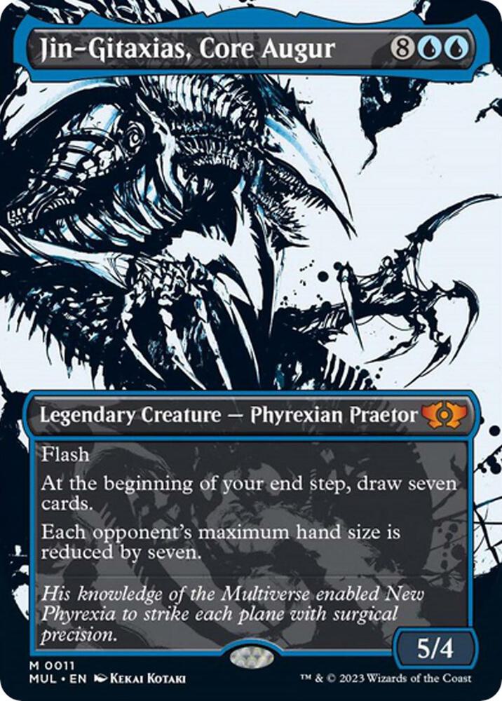 Jin-Gitaxias, Core Augur 11/65 (March of the Machine: Multiverse Legends)  - Borderless Foil | Good Games Cannington