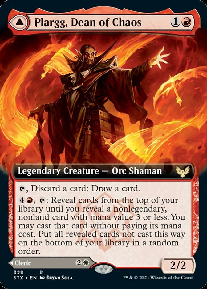 Plargg, Dean of Chaos // Augusta, Dean of Order (Extended Art) [Strixhaven: School of Mages] | Good Games Cannington