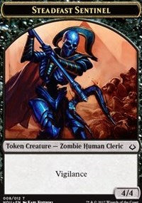 Steadfast Sentinel // Zombie Double-Sided Token [Hour of Devastation Tokens] | Good Games Cannington