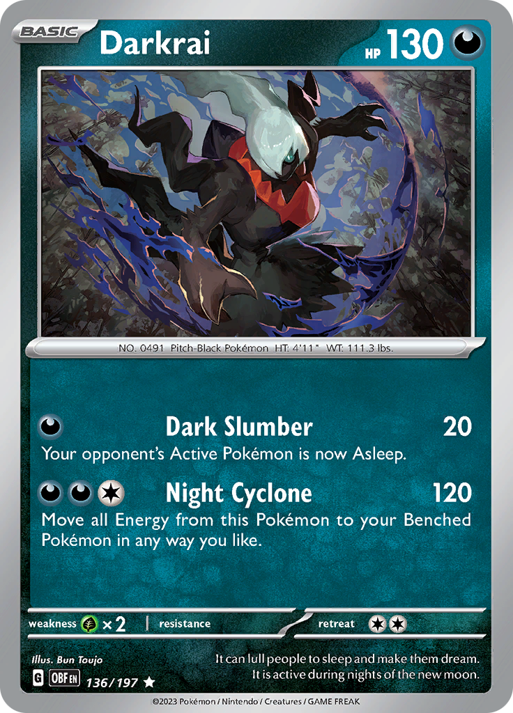 Darkrai (136/197) [Scarlet & Violet: Obsidian Flames] | Good Games Cannington