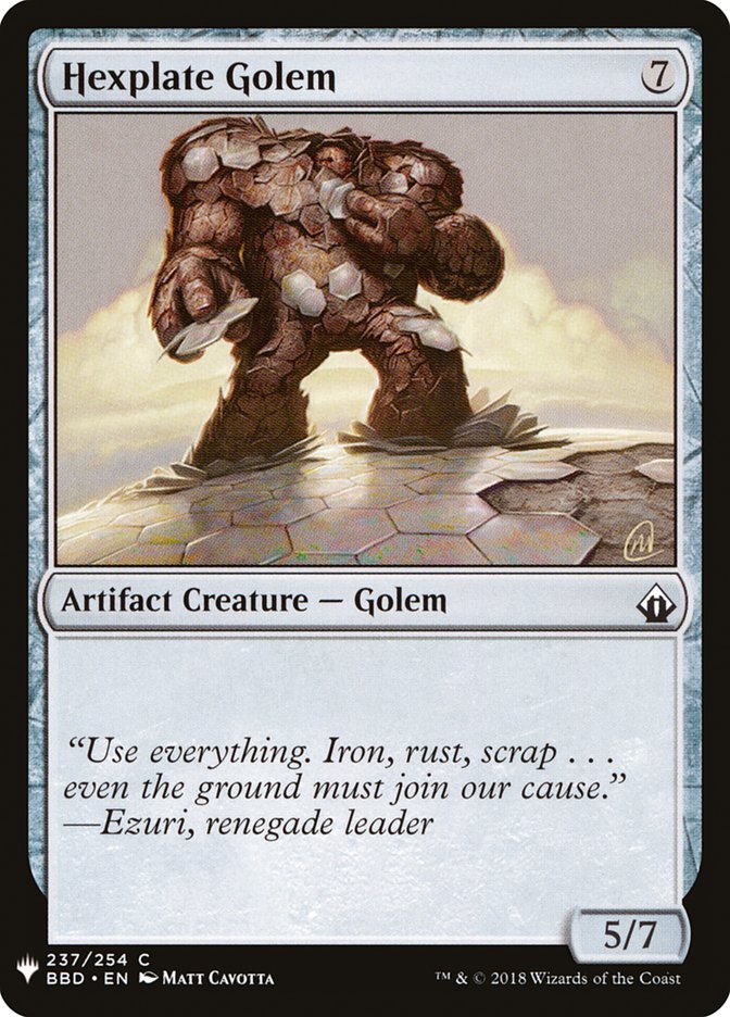 Hexplate Golem [Mystery Booster] | Good Games Cannington