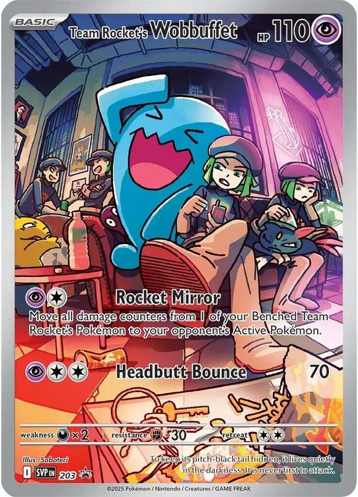 Team Rocket's Wobbuffet 203 (SV: Scarlet & Violet Promo Cards)  - Holofoil | Good Games Cannington