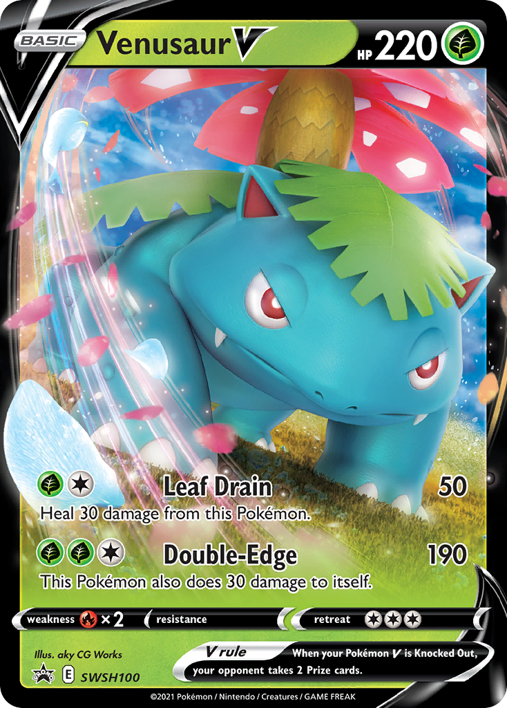 Venusaur V (SWSH100) [Sword & Shield: Black Star Promos] | Good Games Cannington