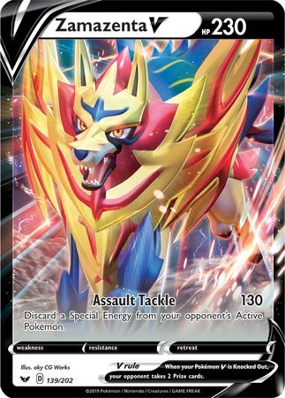 Zamazenta V (139/202) (Jumbo Card) [Sword & Shield: Base Set] | Good Games Cannington