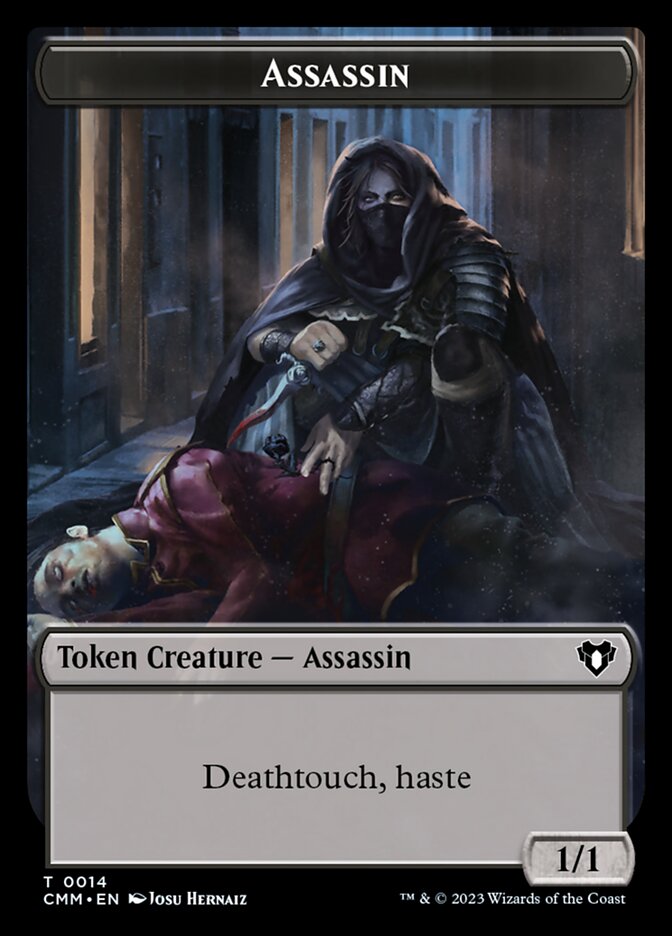 Treasure // Assassin Double-Sided Token [Commander Masters Tokens] | Good Games Cannington