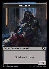 Treasure // Assassin Double-Sided Token [Commander Masters Tokens] | Good Games Cannington