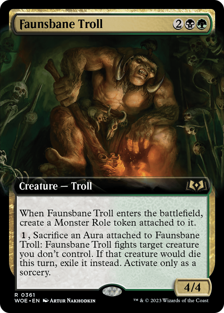 Faunsbane Troll (Extended Art) [Wilds of Eldraine] | Good Games Cannington