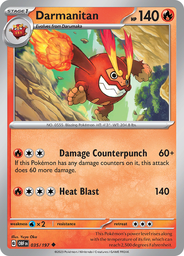 Darmanitan (035/197) [Scarlet & Violet: Obsidian Flames] | Good Games Cannington
