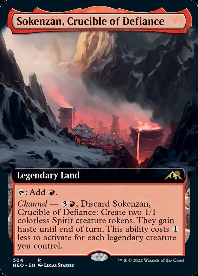 Sokenzan, Crucible of Defiance (Extended Art) [Kamigawa: Neon Dynasty] | Good Games Cannington