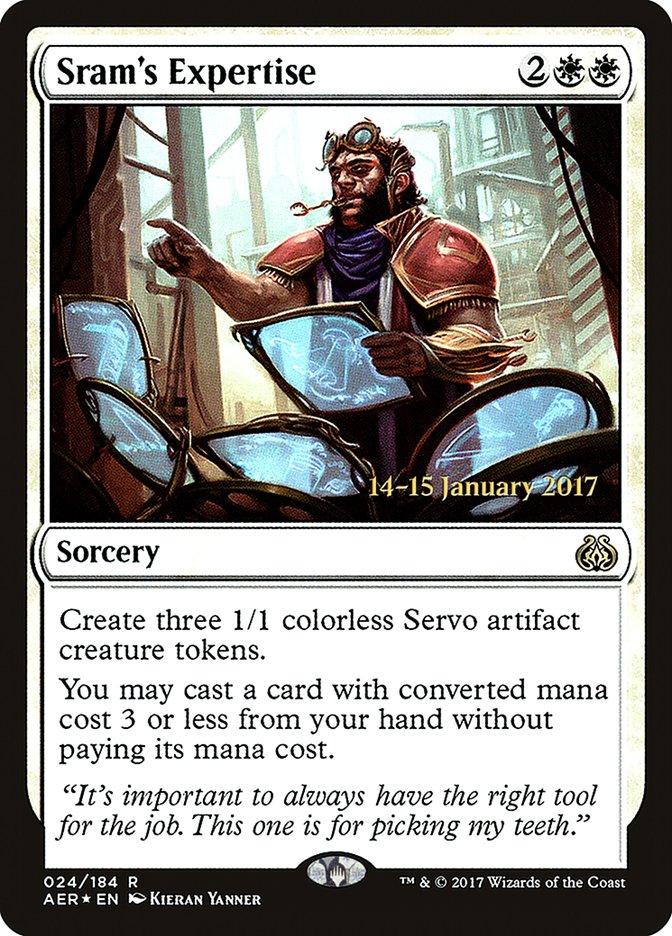 Sram's Expertise [Aether Revolt Prerelease Promos] | Good Games Cannington