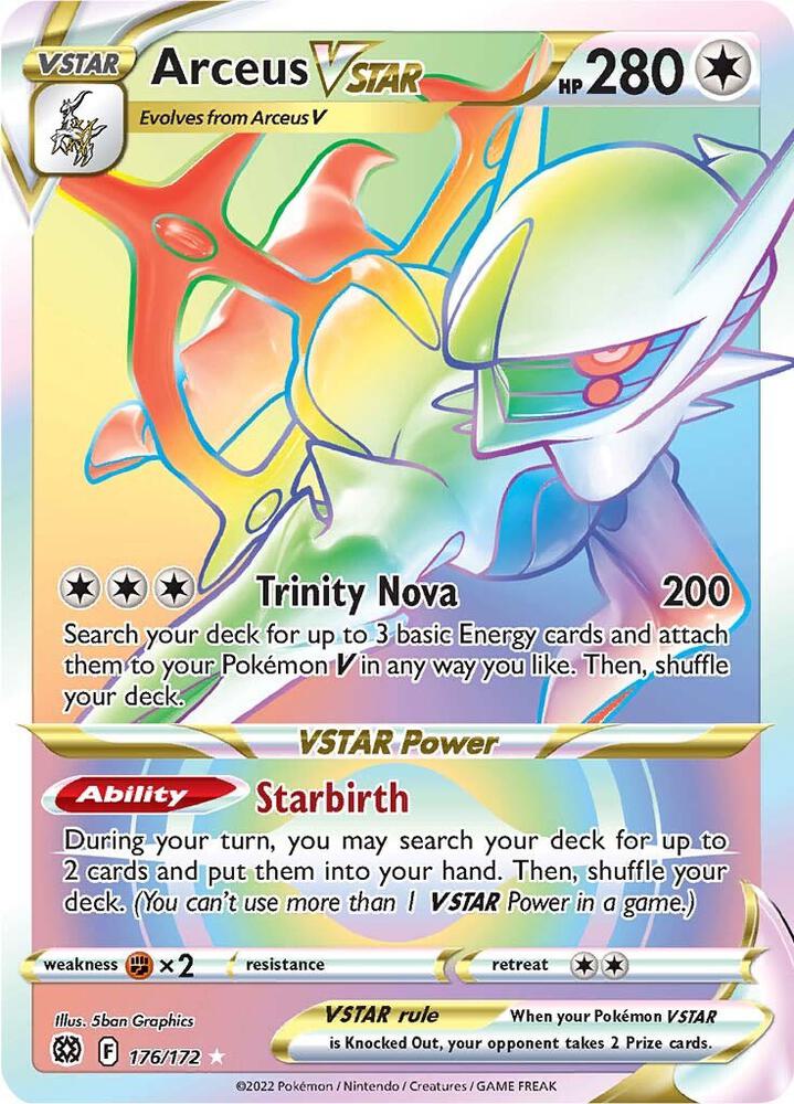 Arceus VSTAR Secret 176/172 (SWSH09: Brilliant Stars)  - Holofoil | Good Games Cannington
