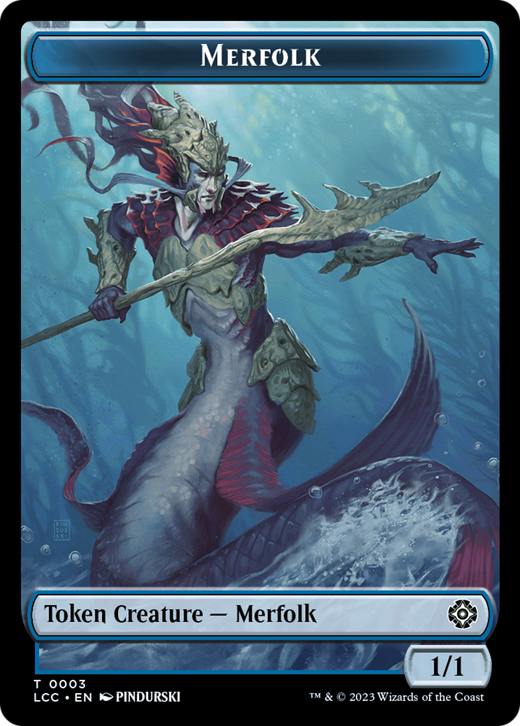 Bird // Merfolk (0003) Double-Sided Token [The Lost Caverns of Ixalan Commander Tokens] | Good Games Cannington