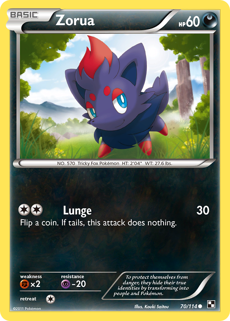 Zorua (70/114) [Black & White: Base Set] | Good Games Cannington