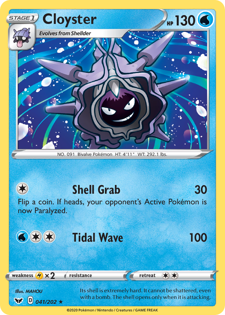 Cloyster (041/202) [Sword & Shield: Base Set] | Good Games Cannington