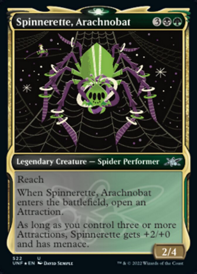 Spinnerette, Arachnobat (Showcase) (Galaxy Foil) [Unfinity] | Good Games Cannington