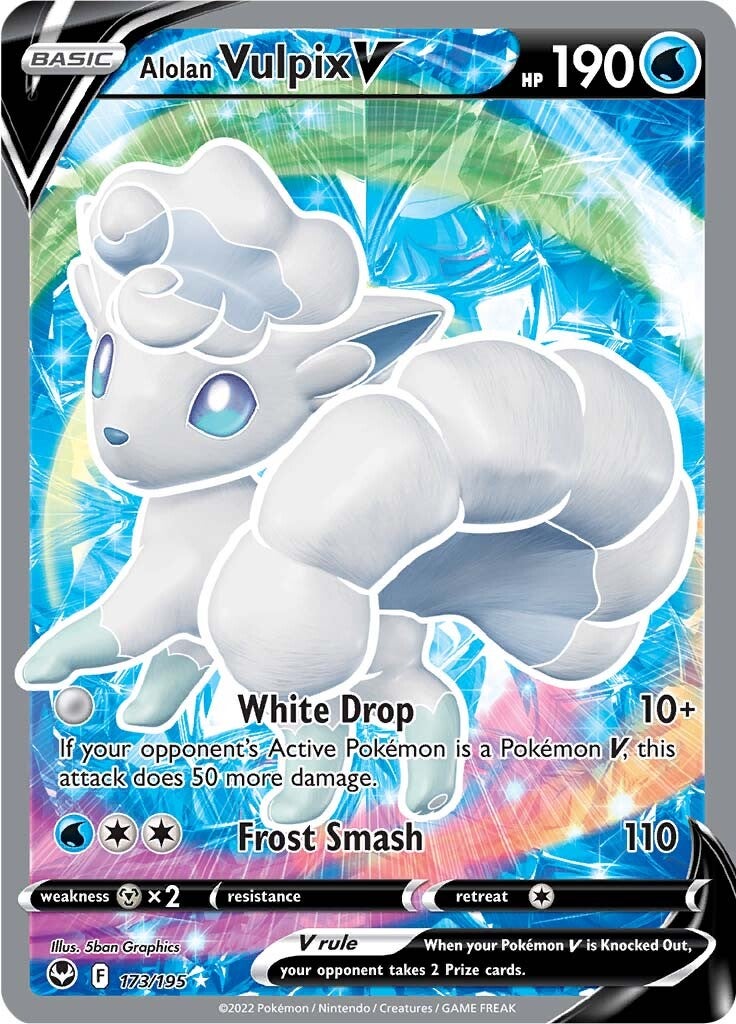 Alolan Vulpix V (173/195) [Sword & Shield: Silver Tempest] | Good Games Cannington