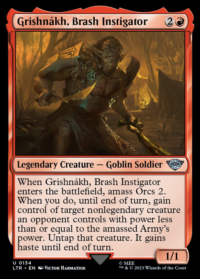 Grishnakh Brash Instigator 134 (Universes Beyond: The Lord of the Rings: Tales of Middle-earth)  | Good Games Cannington