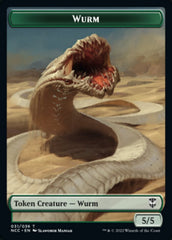 Elf Warrior // Wurm Double-Sided Token [Streets of New Capenna Commander Tokens] | Good Games Cannington