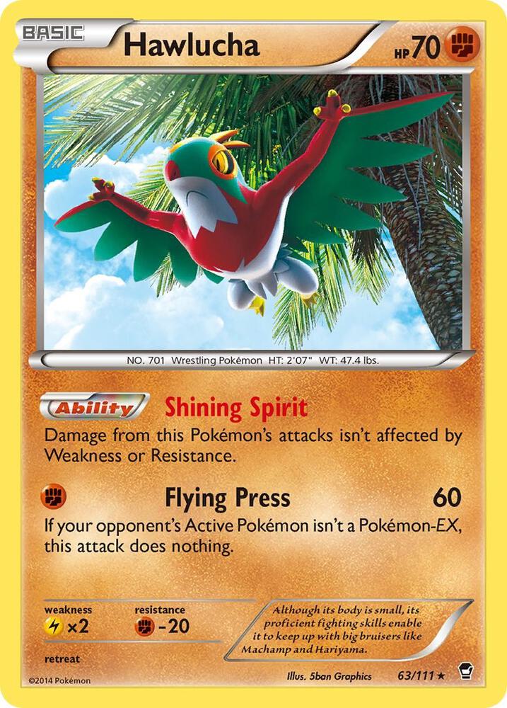 Hawlucha 63/111 (XY - Furious Fists)  - Holofoil | Good Games Cannington