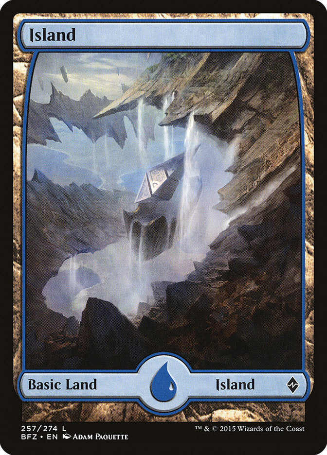Island (257) (Full Art) [Battle for Zendikar] | Good Games Cannington