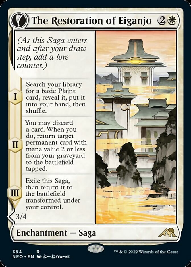 The Restoration of Eiganjo // Architect of Restoration (Showcase Soft Glow) [Kamigawa: Neon Dynasty] | Good Games Cannington
