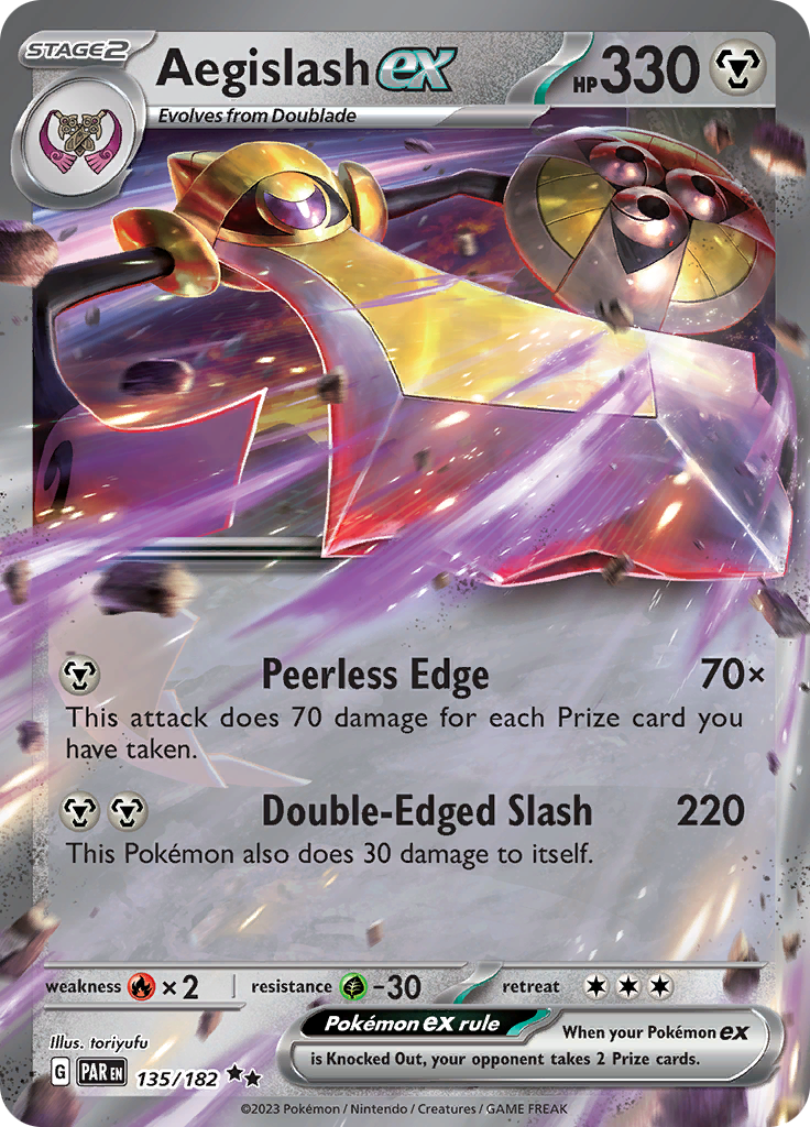Aegislash ex (135/182) [Scarlet & Violet: Paradox Rift] | Good Games Cannington