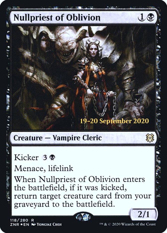 Nullpriest of Oblivion [Zendikar Rising Prerelease Promos] | Good Games Cannington