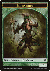Elf Warrior // Zombie Double-Sided Token [Commander 2016 Tokens] | Good Games Cannington