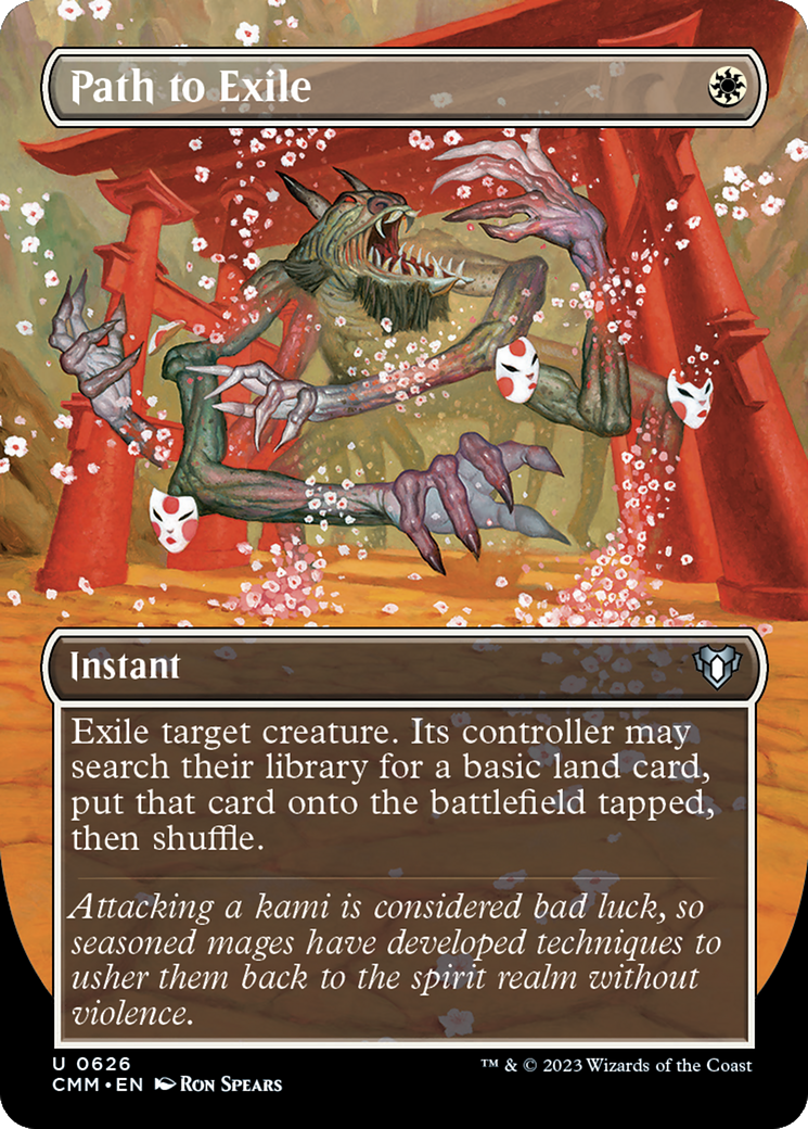 Path to Exile (Borderless Alternate Art) [Commander Masters] | Good Games Cannington