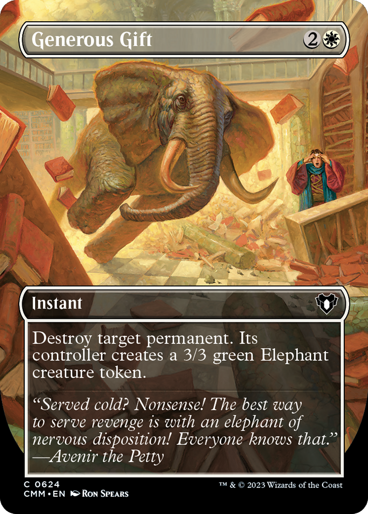 Generous Gift (Borderless Alternate Art) [Commander Masters] | Good Games Cannington