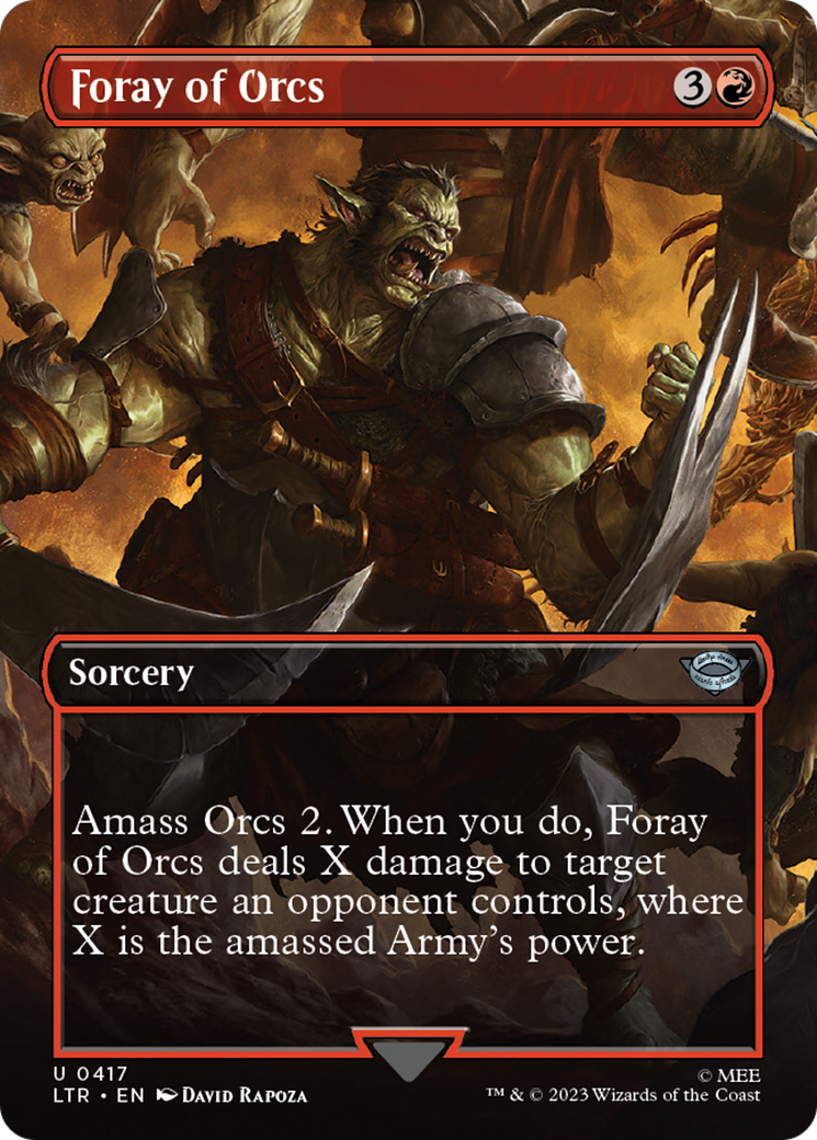 Foray of Orcs (Borderless Alternate Art) [The Lord of the Rings: Tales of Middle-Earth] | Good Games Cannington