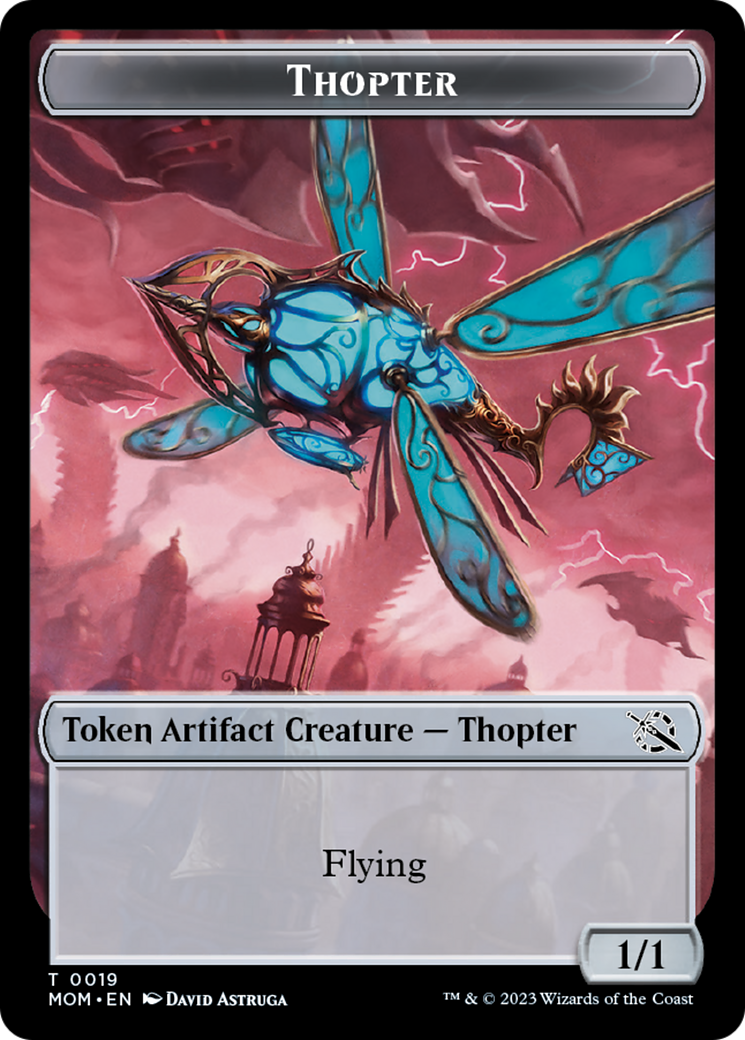 Thopter // Beast Double-Sided Token [March of the Machine Commander Tokens] | Good Games Cannington