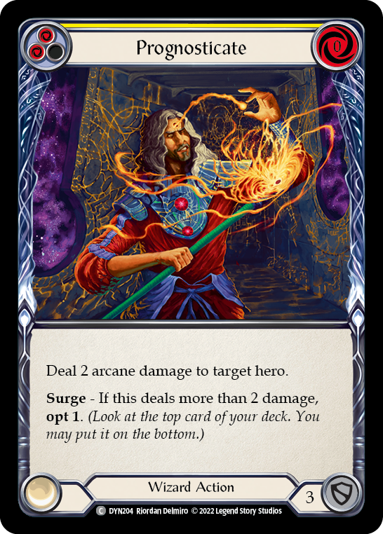 Prognosticate (Yellow) [DYN204] (Dynasty)  Rainbow Foil | Good Games Cannington