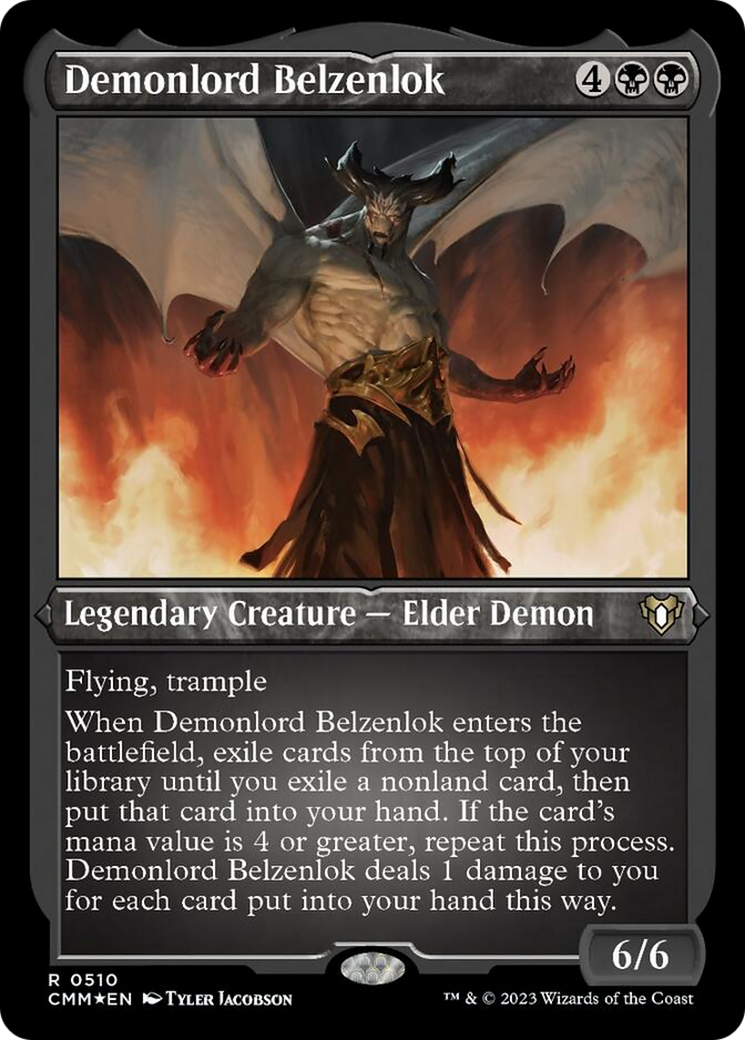 Demonlord Belzenlok (Foil Etched) [Commander Masters] | Good Games Cannington