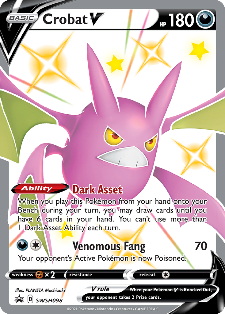 Crobat V (SWSH098) [Sword & Shield: Black Star Promos] | Good Games Cannington