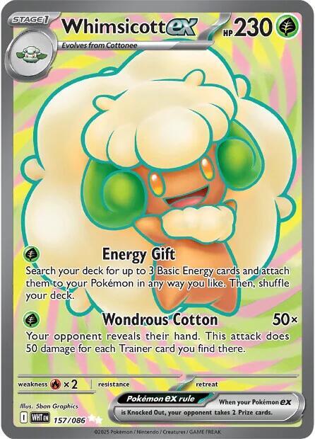 Whimsicott ex 157/086 (SV: White Flare)  - Holofoil | Good Games Cannington