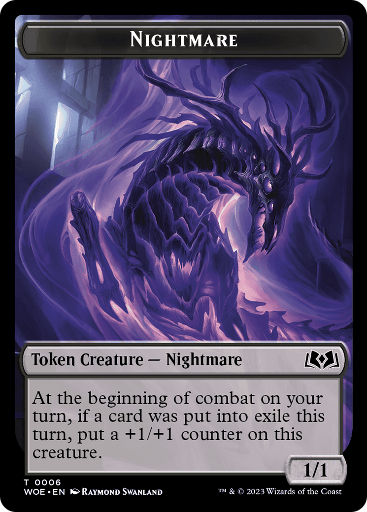 Nightmare // Food (0011) Double-Sided Token [Wilds of Eldraine Tokens] | Good Games Cannington