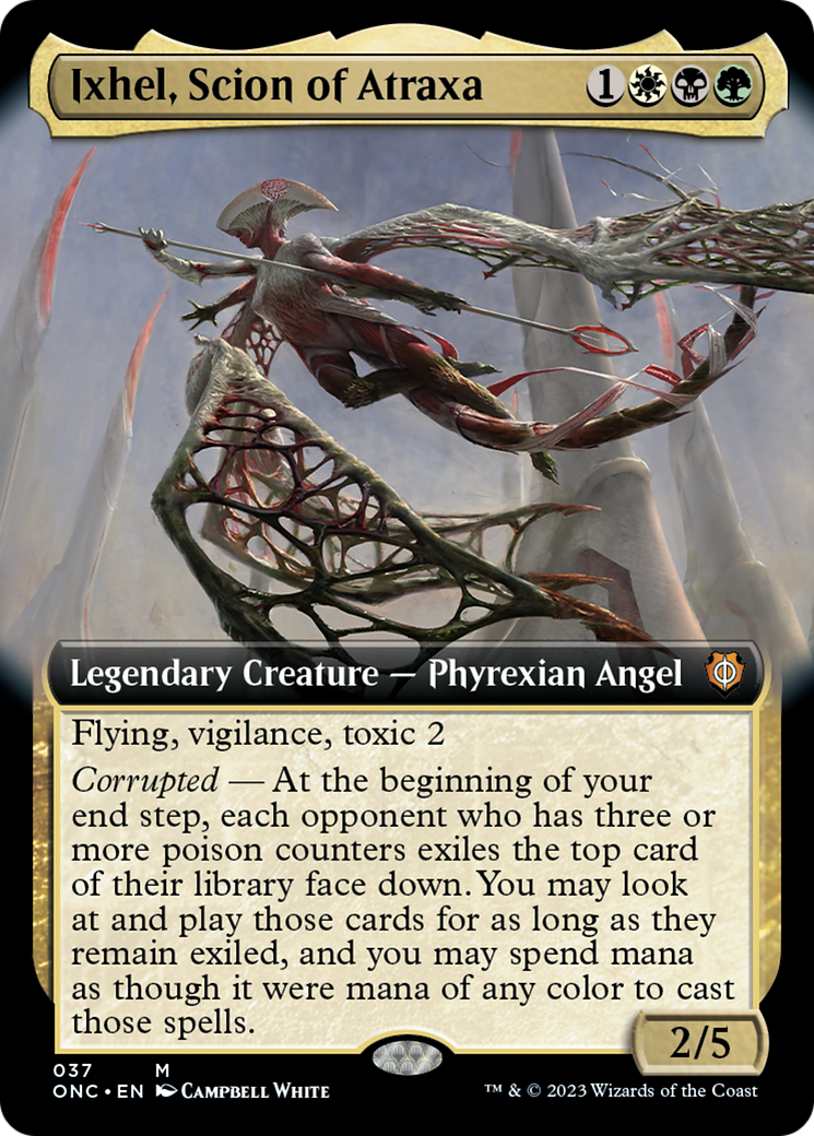 Ixhel, Scion of Atraxa (Extended Art) [Phyrexia: All Will Be One Commander] | Good Games Cannington