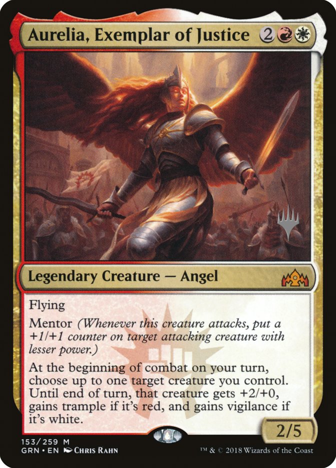 Aurelia, Exemplar of Justice (Promo Pack) [Guilds of Ravnica Promos] | Good Games Cannington
