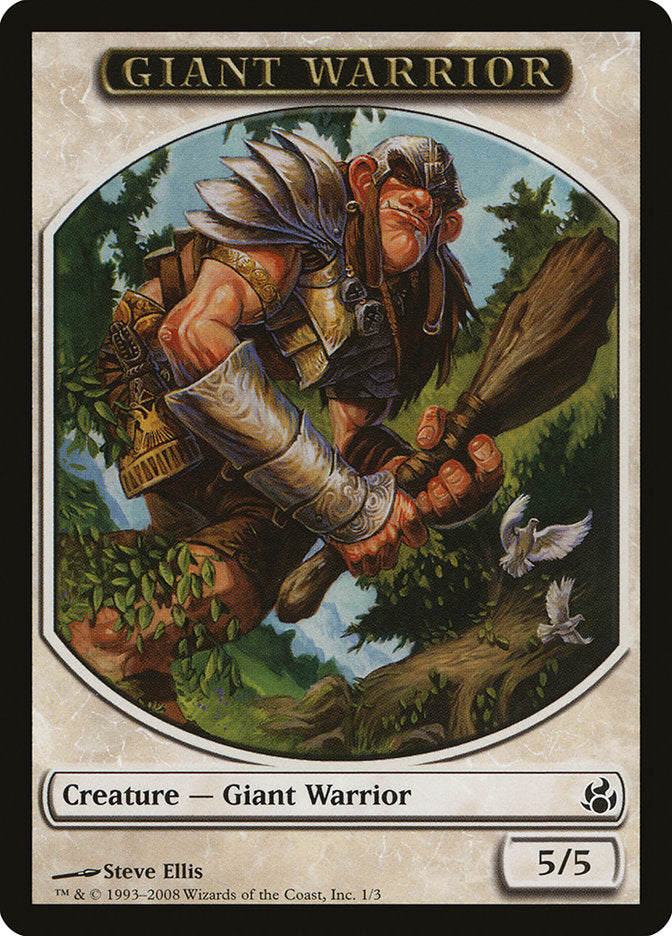 Giant Warrior Token [Morningtide Tokens] | Good Games Cannington