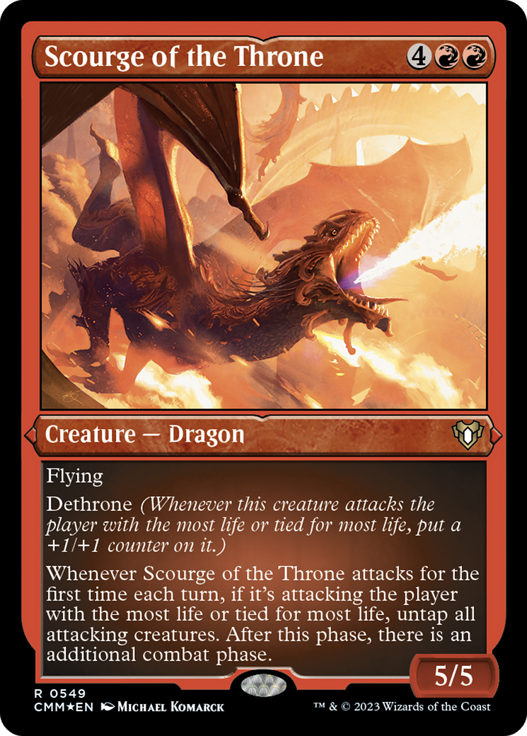 Scourge of the Throne (Foil Etched) [Commander Masters] | Good Games Cannington