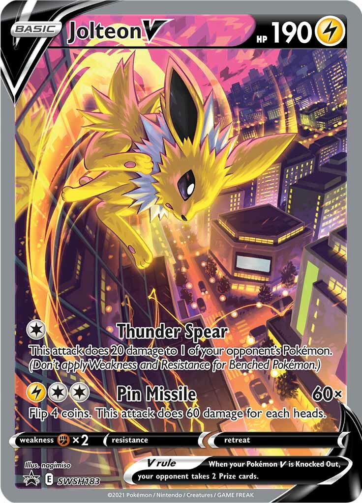 Jolteon V (SWSH183) [Sword & Shield: Black Star Promos] | Good Games Cannington